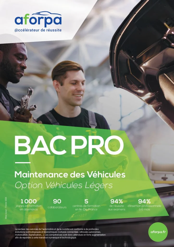 BAC PRO Maintenance des Véhicules Option Véhicules Légers
