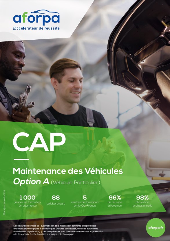 CAP Maintenance des Véhicules Option A (Véhicule Particulier)