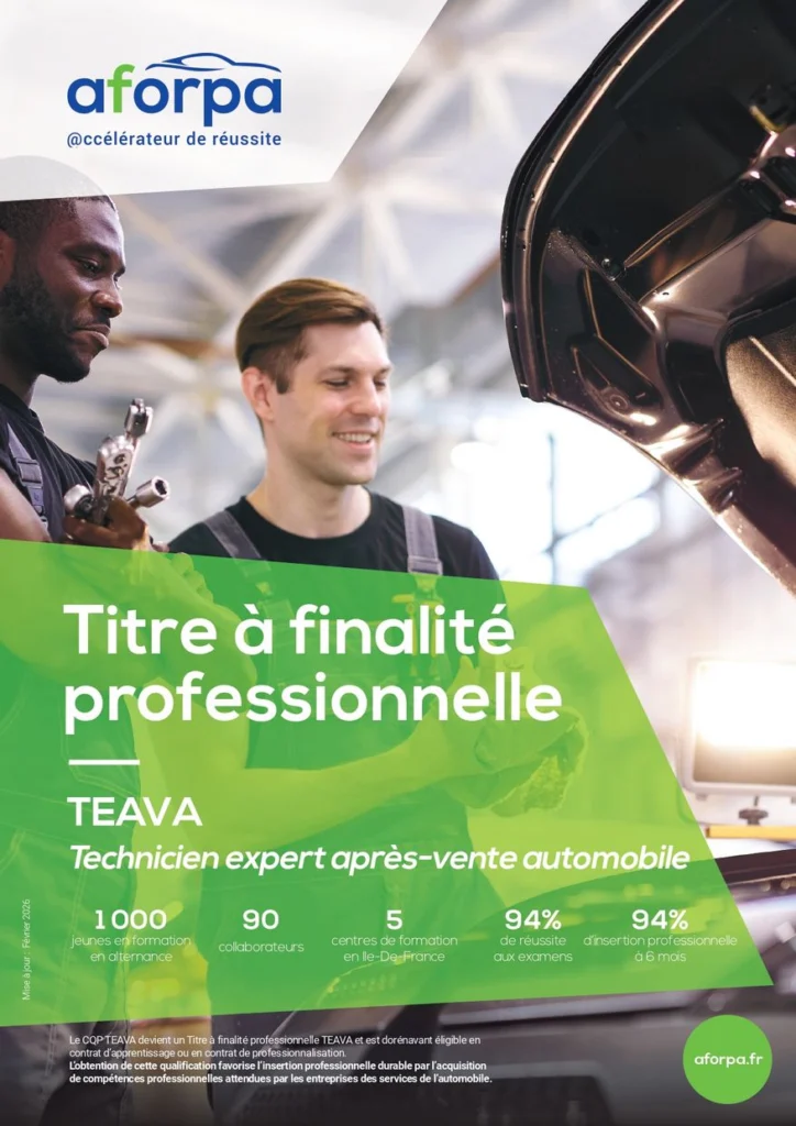 Titre à Finalité Professionnelle TEAVA (Technicien expert après-vente automobile)